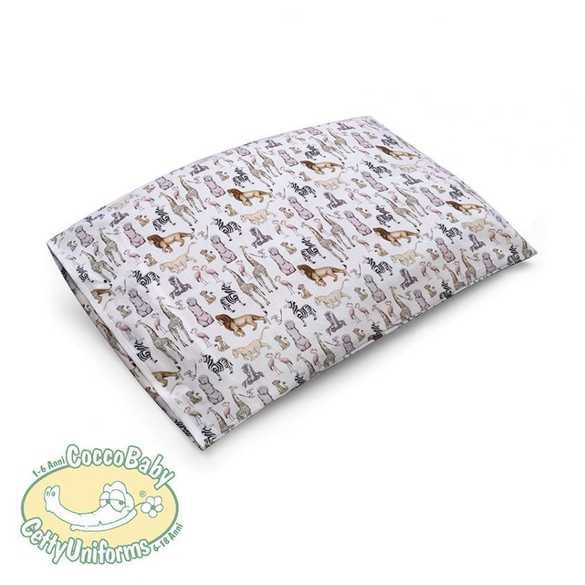 Federa per cuscino con tasca interna, Re Leone, su bianco